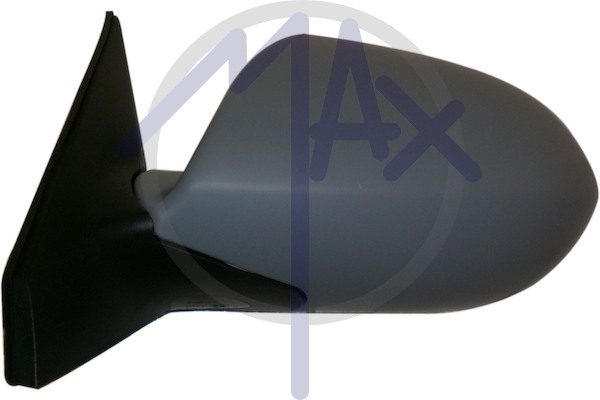 Specchietto retrovisore esterno sinistro, elettrico, calotta da verniciare, vetro convesso cromato riscaldato, 5 pin