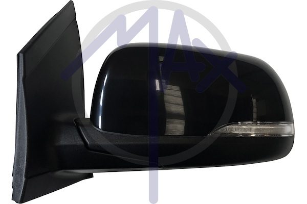 Specchietto retrovisore esterno sinistro, elettrico, calotta nera verniciabile, con freccia, vetro convesso cromato riscaldato, 6 pin