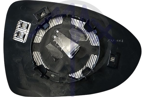 Left rear-view mirror glass, convex chrome, heated