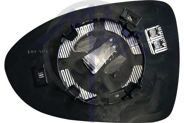 Right rear-view mirror glass, convex chrome, heated