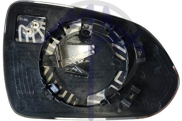 Left rear-view mirror glass, aspherical chrome, heated