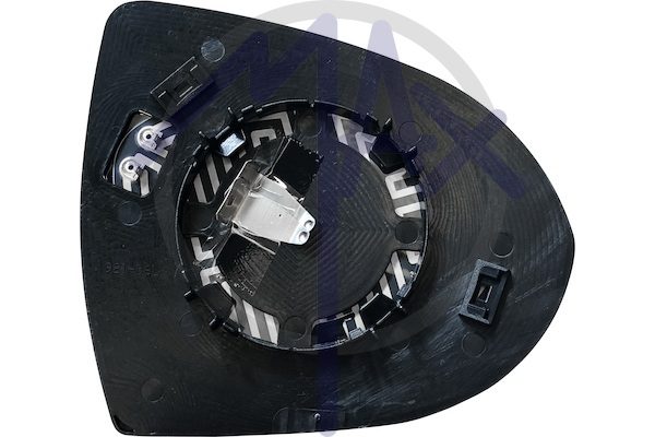Left rear-view mirror glass, convex chrome, heated