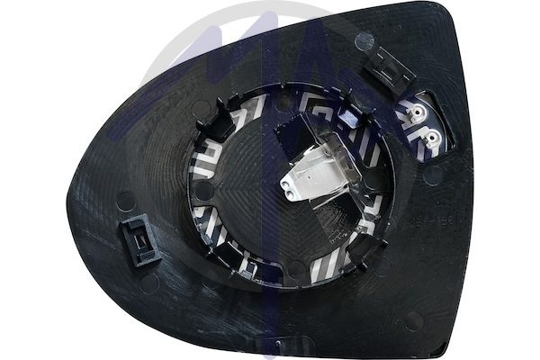 Right rear-view mirror glass, convex chrome, heated