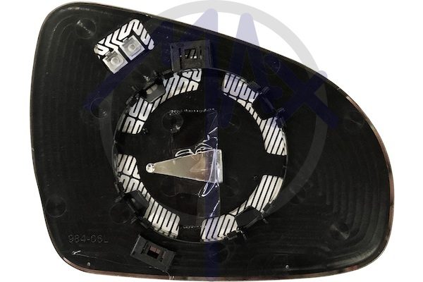Left rear-view mirror glass, convex chrome, heated