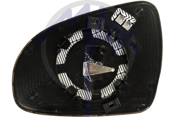Right rear-view mirror glass, convex chrome, heated
