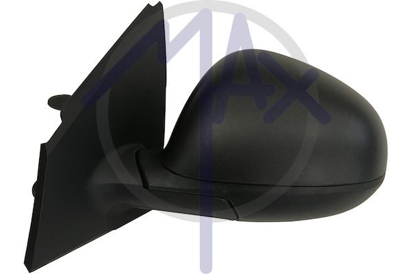 Exterior rear-view mirror, left, cable adjustment, black cover, convex chrome glass