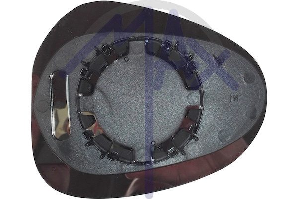 Rear-view mirror glass, right, convex chrome