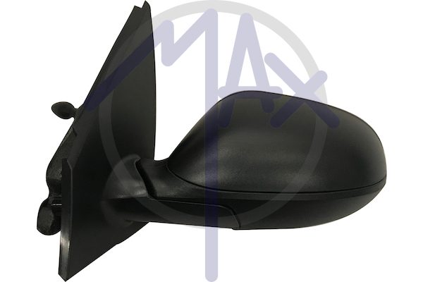 Exterior rear-view mirror, left, cable adjustment, black cover, convex chrome glass