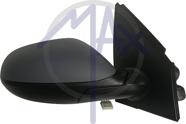 Exterior rear-view mirror, right, electric, cover for painting, heated convex chrome glass