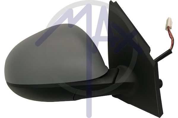 Specchietto retrovisore esterno destro, elettrico, calotta da verniciare, vetro convesso cromato