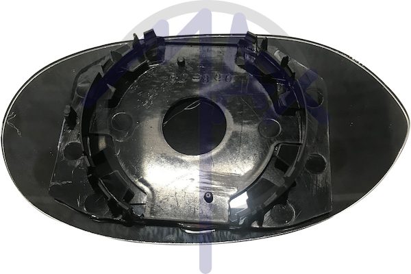 Rear-view mirror glass, right, convex chrome