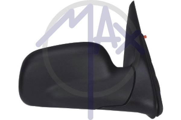 Specchietto retrovisore esterno destro, elettrico, calotta nera, vetro convesso cromato riscaldato, 5 pin