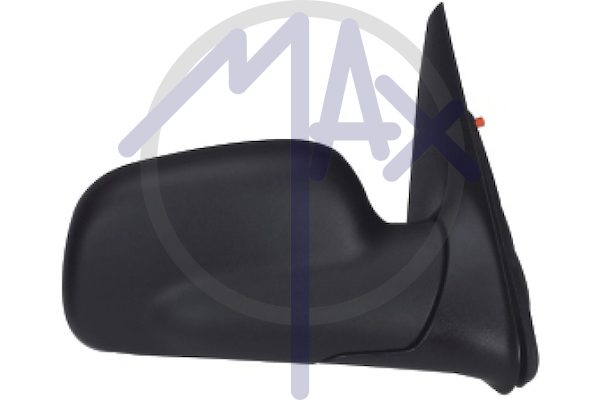 Specchietto retrovisore esterno destro, elettrico, calotta nera, ripiegabile elettricamente, vetro convesso cromato riscaldato, 7 pin