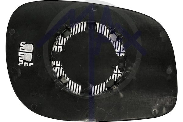 Left rear-view mirror glass, convex chrome, heated