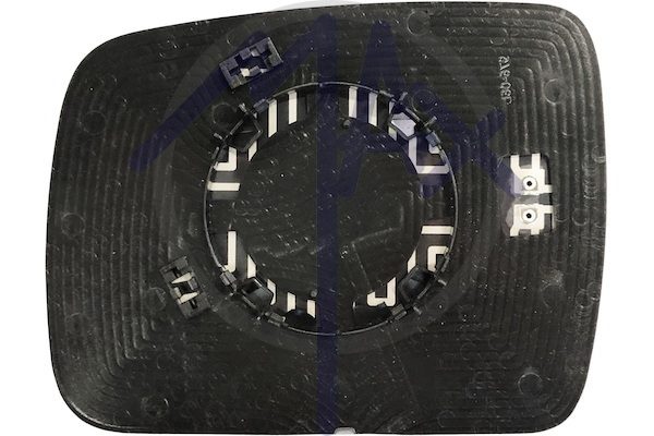 Rear-view mirror glass right, heated blue convex