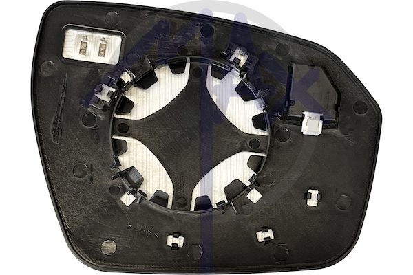 Rear-view mirror glass left, convex chrome heated, with BLIS system (blind spot)