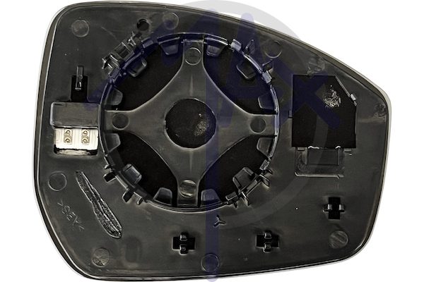 Left rear-view mirror glass, convex chrome, heated