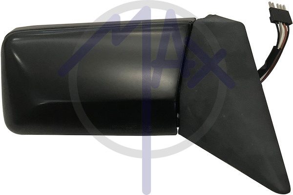 Specchietto retrovisore esterno destro, elettrico, calotta nera, vetro convesso blu riscaldato