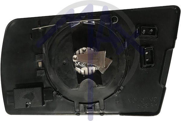 Vetro specchietto retrovisore destro, asferico blu riscaldato
