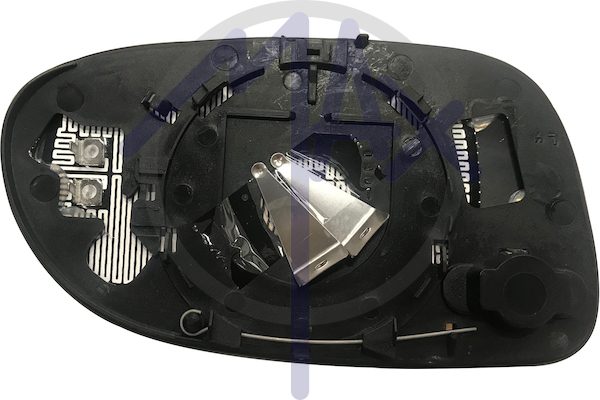 Left rear-view mirror glass, aspherical chrome, heated