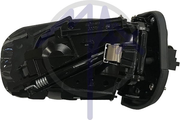 Specchietto retrovisore esterno destro, elettrico, senza calotta, vetro asferico cromato riscaldato, 7 pin