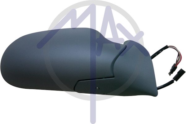 Specchietto retrovisore esterno destro, elettrico, calotta da verniciare, ripiegabile elettricamente, vetro asferico cromato riscaldato, 7 pin