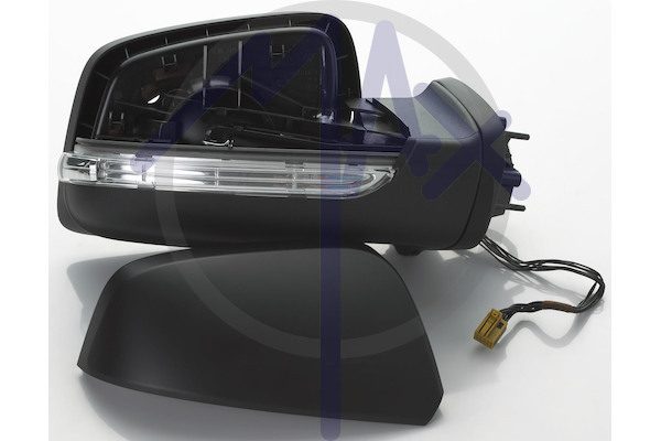 Specchietto retrovisore esterno destro, elettrico, calotta da verniciare, con freccia, vetro asferico cromato riscaldato