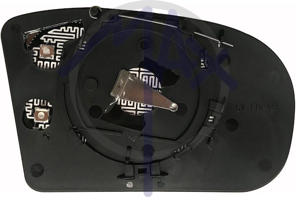 Left rear-view mirror glass, aspherical chrome, heated