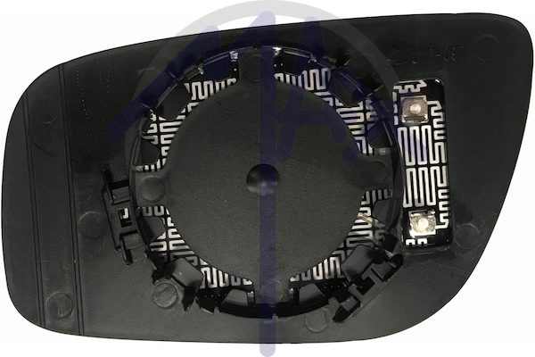 Rear-view mirror glass, right, heated aspherical chrome