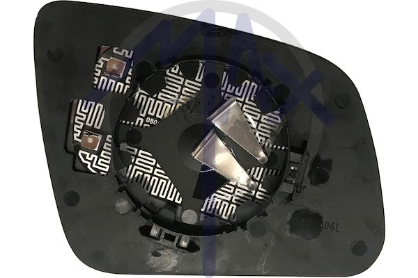 Left rear-view mirror glass, aspherical chrome, heated