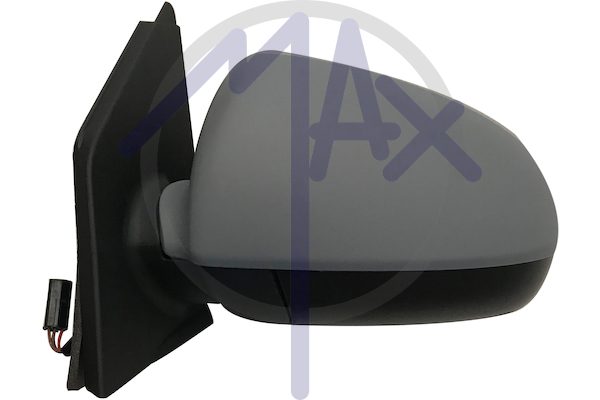 Exterior rear-view mirror, left, electric, cover for painting, heated convex chrome glass