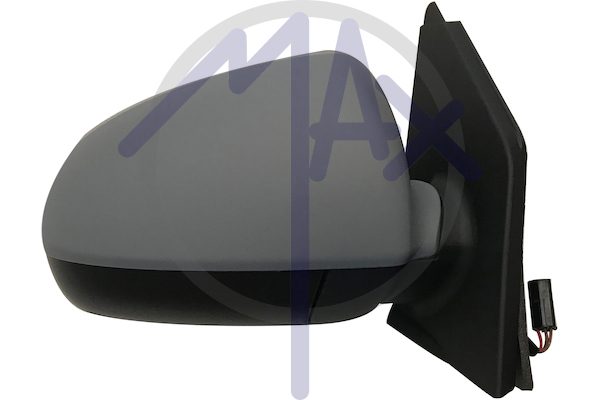 Exterior rear-view mirror, right, electric, cover for painting, heated convex chrome glass