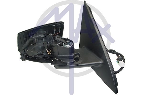 Specchietto retrovisore esterno destro, elettrico, senza calotta, ripiegabile elettricamente, con memoria, vetro asferico cromato riscaldato