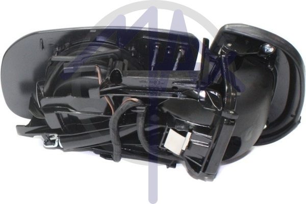 Specchietto retrovisore esterno destro, elettrico, senza calotta, ripiegabile elettricamente, con memoria, vetro asferico cromato riscaldato