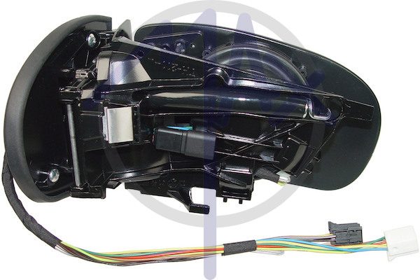 Specchietto retrovisore esterno sinistro, elettrico, senza calotta, vetro asferico cromato riscaldato