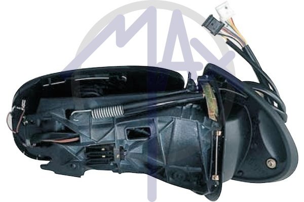 Specchietto retrovisore esterno sinistro, elettrico, senza calotta, ripiegabile elettricamente, con memoria, vetro asferico cromato riscaldato