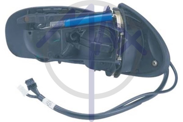 Specchietto retrovisore esterno destro, elettrico, senza calotta, ripiegabile elettricamente, con memoria, vetro asferico cromato riscaldato