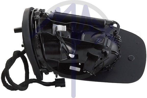 Specchietto retrovisore esterno sinistro, elettrico, senza calotta, vetro asferico cromato riscaldato