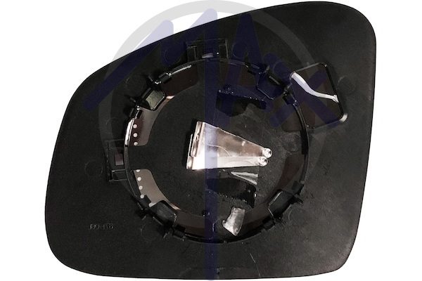 Rear-view mirror glass, right, convex chrome