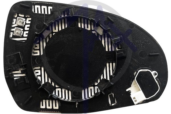 Rear-view mirror glass left, heated chrome aspherical, with BLIS system (blind spot)