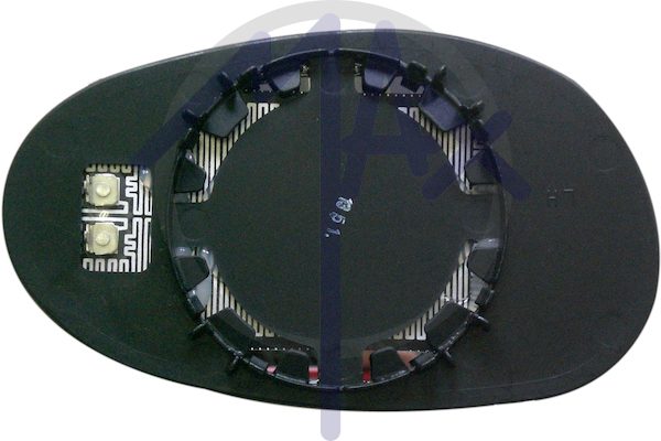 Vetro specchietto retrovisore sinistro, cromato riscaldato