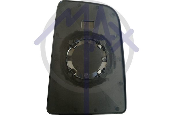 Vetro specchietto retrovisore sinistro, convesso cromato, doppio vetro parte superiore, base tonda