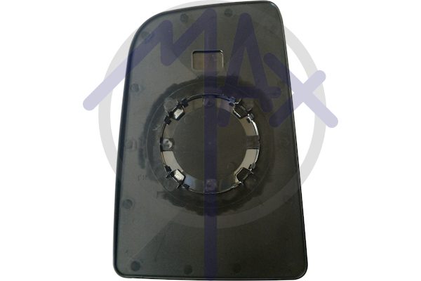 Vetro specchietto retrovisore destro, convesso cromato, doppio vetro parte superiore, base tonda