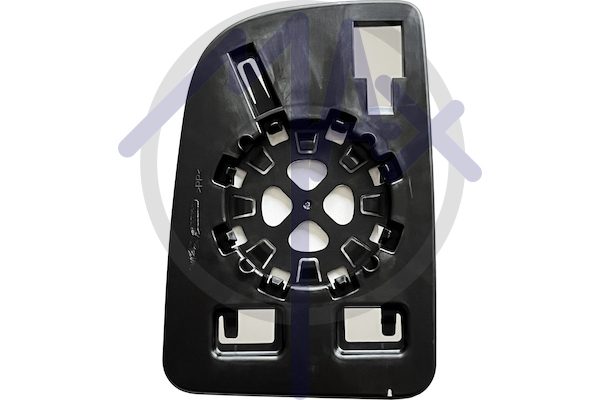 Vetro specchietto retrovisore destro, convesso cromato, doppio vetro parte superiore, per retrovisore elettrico