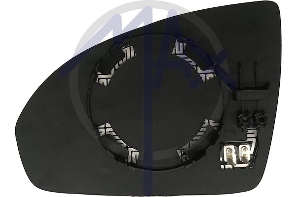 Right rear-view mirror glass, convex chrome, heated