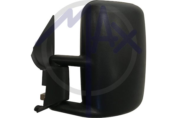 Exterior rear-view mirror, left, cable adjustment, black cover, convex chrome glass