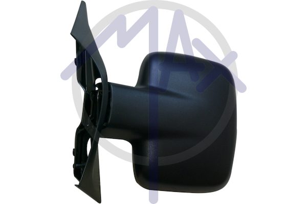 Exterior rear-view mirror, left, cable adjustment, black cover, convex chrome glass