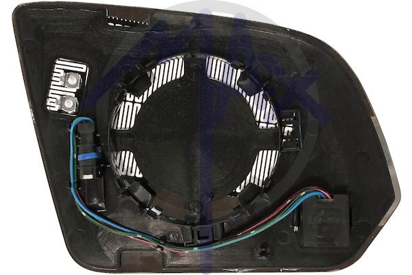 Rear-view mirror glass left, heated chrome aspherical, with BLIS system (blind spot)