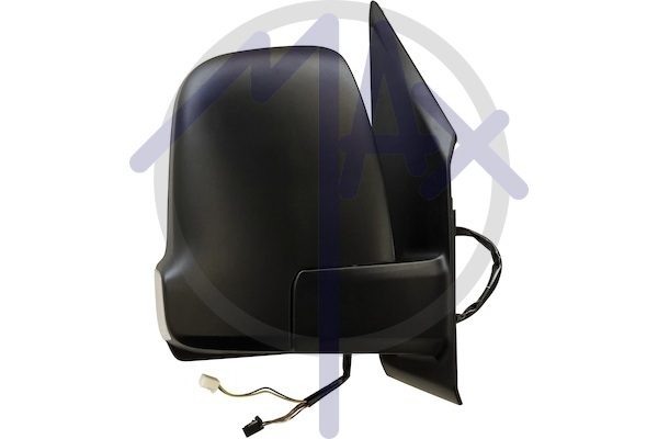 Specchietto retrovisore esterno destro, elettrico, calotta nera, con freccia 16W, vetro convesso cromato riscaldato, doppio vetro, 5+2 pin