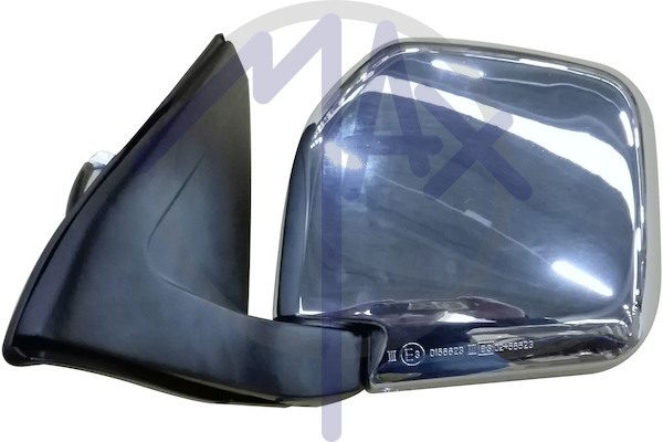 Specchietto retrovisore esterno sinistro, elettrico, calotta cromata, vetro cromato